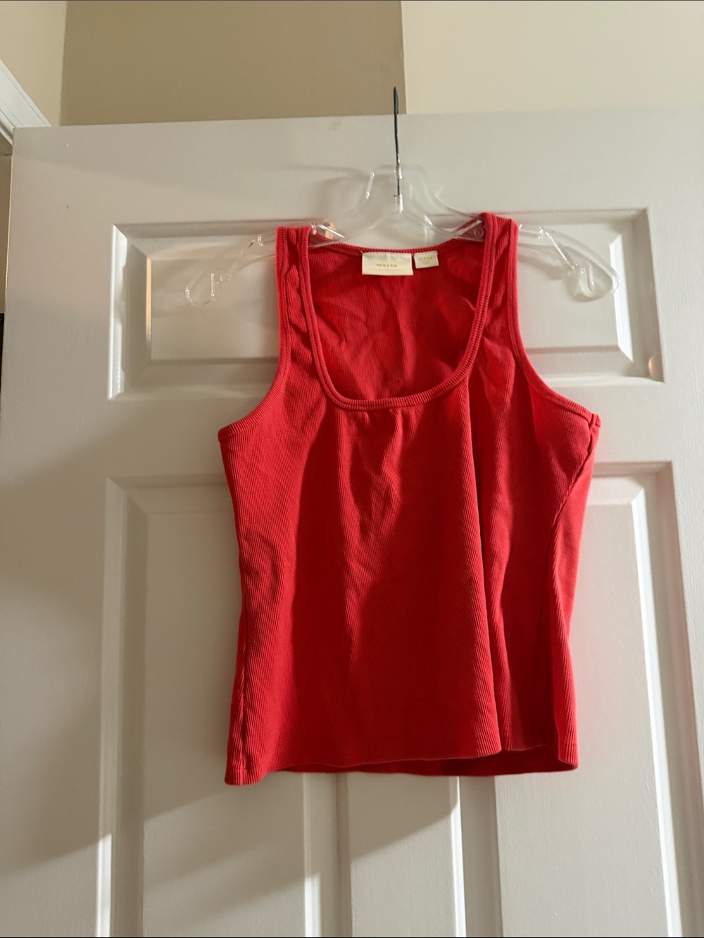 Maeve Hot Pink Scoop Neck Tank Top